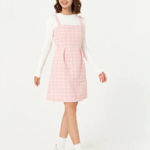 Váy liền nữ cổ vuông hai dây dáng fit & flare có lót trong