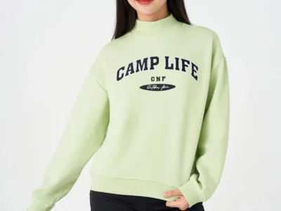 Áo Nỉ Nữ Oversize Cắt Bổ Tinh Tế